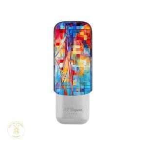 S.T. Dupont 2 Cigar Case Leather Multicolour Graffity