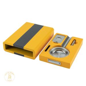 Ashtray and Cutter Set - Yellow