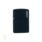 Zippo Black Matte with Logo Lighter