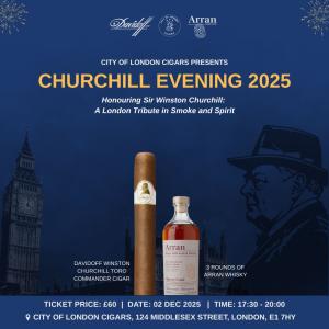 Churchill Evening 2025 with Davidoff Cigars & Arran Whisky