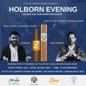 Holborn Evening: Cigars & Rum Sampling Event