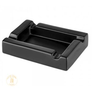 Ceramic Ashtray 4 Cigars - Black