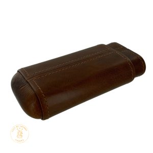 Brown Leather Case - 3 Corona Cigars