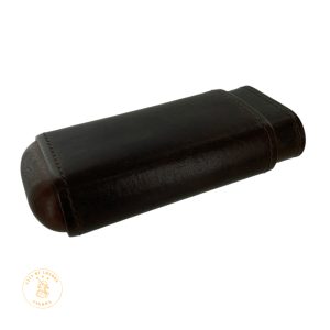 Black Leather Case - 2 Robusto Cigars