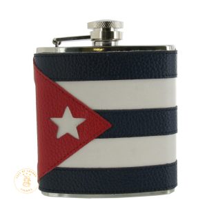 Flask Cuban Flag Leather