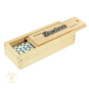 Game Set Dominos In Wooden Box