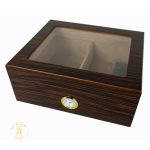Brown Humidor with Glass Window - 25 cigars